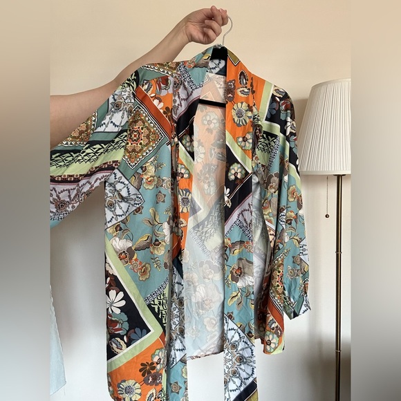 Floral print blouse size M/L / women's shirt - Picture 2 of 16